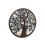 Déco murale fer : Arbre de vie oiseaux et Coeurs, Noir, Mod 11, H 60 cm