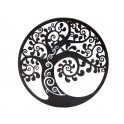 SIGNES GRIMALT Décoration murale en métal : Arbre de vie stylisé noir, Diamètre 60 cm