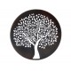 SIGNES GRIMALT Décoration murale en métal : Arbre de vie stylisé noir, Diamètre 60 cm