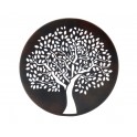 SIGNES GRIMALT Décoration murale en métal : Arbre de vie stylisé noir, Diamètre 60 cm