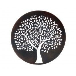 SIGNES GRIMALT Décoration murale en métal : Arbre de vie stylisé noir, Diamètre 60 cm
