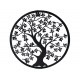 SIGNES GRIMALT Décoration murale en métal : Arbre de vie stylisé noir, Diamètre 60 cm