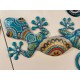 SIGNES GRIMALT Salamandre ou Gecko Mural en métal, Bleu Cyan, Modèle Essaouira, Hauteur 30 cm