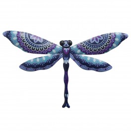 SIGNES GRIMALT Libellule murale en métal, Bleu et violet, Collection Moana, longueur 31 cm