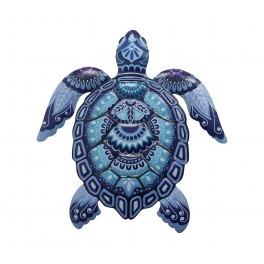 SIGNES GRIMALT Déco Murale Métal : Tortue marine bleue, Collection Moana, Hauteur 30,5 cm