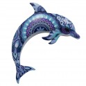 SIGNES GRIMALT Dauphin mural en métal, Bleu et violet, Collection Moana, longueur 31 cm
