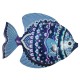 SIGNES GRIMALT Poisson exotique en métal, Bleu et violet, Collection Moana, longueur 31 cm