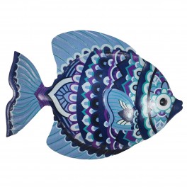 SIGNES GRIMALT Poisson exotique en métal, Bleu et violet, Collection Moana, longueur 31 cm