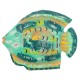 SIGNES GRIMALT Poisson Lanterne décoratif avec Porte Bougie, Composition 100% métal intérieur extérieur, Vert, Longueur 30 cm