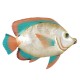 SIGNES GRIMALT Poisson exotique en métal, effet nacré coloré et couleur blanc opalin, 100% métal et longueur 30 cm