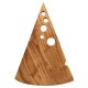 Plateau à Fromage en Bois veiné, Design ludique Portion de gruyère à Trous, Longueur 36 cm