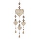 SIGNES GRIMALT Suspension de type mobile en bois, Cœurs ajourés, perles et bois flotté, hauteur 90 cm