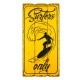 SIGNES GRIMALT Déco murale Surfer only noire et jaune en bois MDF, 60 x 30 cm