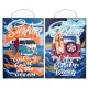SIGNES GRIMALT Set 2 décos murales, Surfing, van combi vintage et illustrations graphiques et colorées, bois MDF, 30 x 20 cm