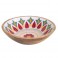 Grand Plat de Service décoratif en Bois de Manguier, Thème Floral Amérique du sud, diamètre 35 cm