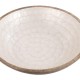 SIGNES GRIMALT Coupe Plateau rond en manguier et résine, Motif écailles nacrées blanches, diamètre 35 cm