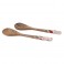 SIGNES GRIMALT Set 2 couverts de service bois de manguier, Thème Amérique du sud, Fleurs stylisées et picturales, hauteur 30 cm