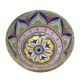 SIGNES GRIMALT Bol de service décoratif en Bois de Manguier, Thème Mandalas indiens colorés, diamètre 15 cm