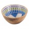 SIGNES GRIMALT Bol de service décoratif en Bois de Manguier, Thème rétro et motifs allover colorés, diamètre 15 cm