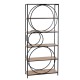 SIGNES GRIMALT Meuble étagère de Rangement Bois et métal, Cercles Design, Bois Acacia Massif, Hauteur 180 cm