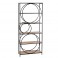 SIGNES GRIMALT Meuble étagère de Rangement Bois et métal, Cercles Design, Bois Acacia Massif, Hauteur 180 cm