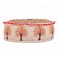 SIGNES GRIMALT Pouf Rond brodé Arbre de Vie – Rouge (60x60x30 cm)