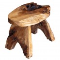 SIGNES GRIMALT Tabouret Rustique en Bois de cèdre, Effet veiné et déstructuré du Bois Naturel, Robuste, Hauteur 30 cm
