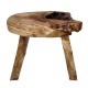 SIGNES GRIMALT Tabouret Rustique en Bois de cèdre, Effet veiné et déstructuré du Bois Naturel, Robuste, Hauteur 30 cm