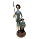 SIGNES GRIMALT Figurine Don Quichotte et Sancho Panza, Gris bleuté et Marron, Hauteur 36 cm