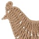 SIGNES GRIMALT Déco murale Poule en Jacynthe de mer et feuilles de palmiers tressées, longueur 23 cm