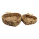 Plateau Corbeille Silhouettes Cœurs en Fibres Naturelles, Jacynthe de mer, Longueur 30 cm (Grande)