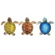 Set 3 Magnets Tortues Marines en résine, Jaune, Marron et Bleu, Longueur 9 cm