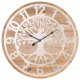 SIGNES GRIMALT Horloge Murale en Bois MDF, Arbre de Vie et Trame Bois veiné, Diamètre 60 cm