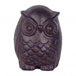 SIGNES GRIMALT Figurine Hibou en Fonte inaltérable, Intérieur, Jardin et Terrasse, 100% métal, Hauteur 11 cm