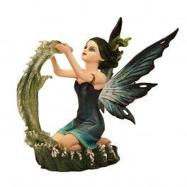 SIGNES GRIMALT Fée de l'eau en Mouvement, Couleurs Originales, résine Satin Mat, Collection FANTAISY, Longueur 17 cm