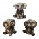 SIGNES GRIMALT Set 3 éléphants de la Sagesse, Design ludique et Finition réaliste Bronze Satin, Hauteur 15 cm