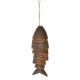 SIGNES GRIMALT Poisson décoratif à Suspendre en métal, Couleur Rouille ambrée, Intérieur et Extérieur Maison, Hauteur 17 cm