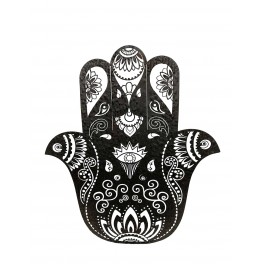 SIGNES GRIMALT Déco murale Porte-Bonheur : Silhouette Main de Fatima en Fer Hauteur 60 cm