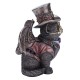 SIGNES GRIMALT Figurine Chat Steam Punk Costume Victorien de Chauve-Souris, Lunettes et Chapeau mécanique, Hauteur 14 cm