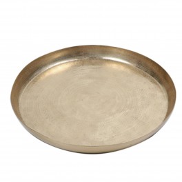 Plateau timbale Rond de Service, modèle doré réalisé en Aluminium diamètre 46 cm