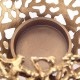 Porte-Bougie Design doré en Aluminium ajouré, diamètre 18 cm