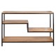 SIGNES GRIMALT Meuble Console Bois et métal, 4 étagères, Bois Massif d'acacia, H 80 x L 120 x P 35 cm, Poids 26 kg
