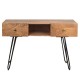 SIGNES GRIMALT Console en Bois Massif d'acacia, Design Vintage Original et piètement métal, 80 x 80 x 46 cm, Poids 40 kg