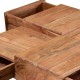 SIGNES GRIMALT Table Basse en Bois Massif d'acacia, Design carré Vintage et piètement Originaux, 46 x 80 x 80 cm, Poids 39,5 kg