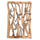 SIGNES GRIMALT Déco murale 6 Personnages en métal accrobranche, structure design et bois de manguier, hauteur 51 cm