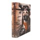 SIGNES GRIMALT Boite livre en bois MDF et polyester, Motif Chien aviateur vintage, hauteur 17 cm