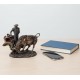 Figurine Corrida Résine : Taureau et Torero, Finition Antic Line, L 18 cm