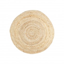 SIGRIS Decor and Go Tapis rond en toile de jute 90 cm Style naturel