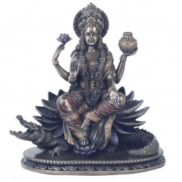 Signes Grimalt Figurine Ganga, Déesse du Gange en résine, H 21 cm