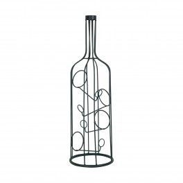 Accessoire cuisine : Porte-bouteilles design en métal 4 Bouteilles, Hauteur 76 cm